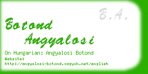 botond angyalosi business card